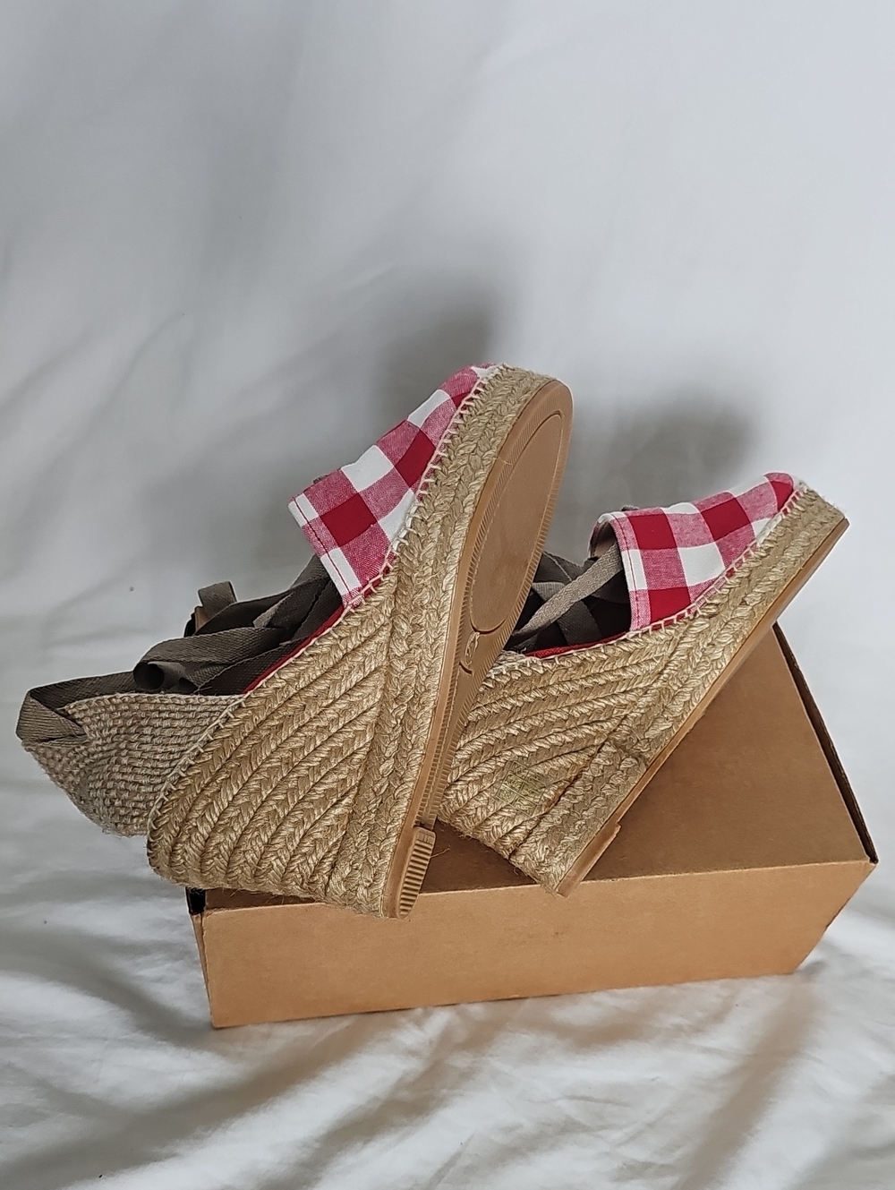 Penelope Chilvers Red Gingham Espadrille
